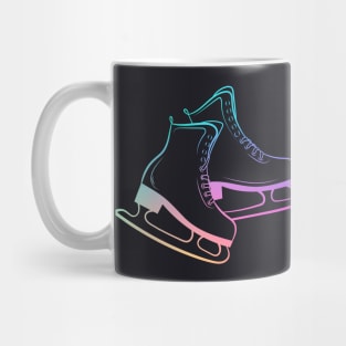 Ice Skates Figure Skating Rainbow Mug